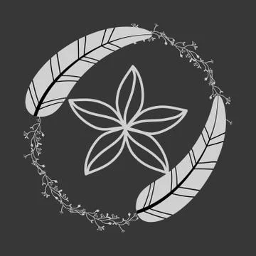 Rustic decorative style Illustrazione stock