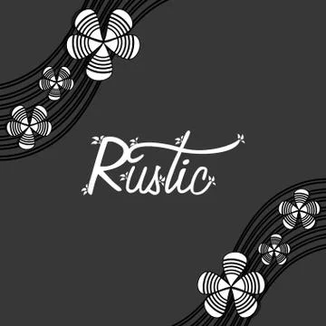 Rustic decorative style Illustrazione stock