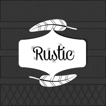 Rustic decorative style Illustrazione stock