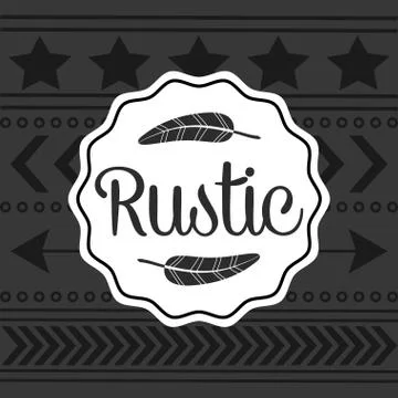 Rustic decorative style 스톡 일러스트