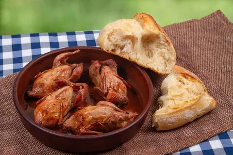 Rustic dinner outdoor Foto stock