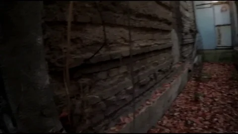 Rustic door closing with hand Stock Footage 81640043