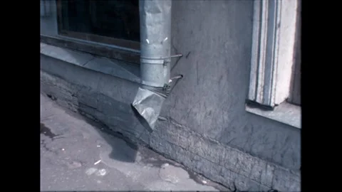 Rustic Drain Pipe on Old Building Video stock 278360632