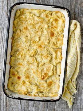 Rustic english fish pie Stock Photos