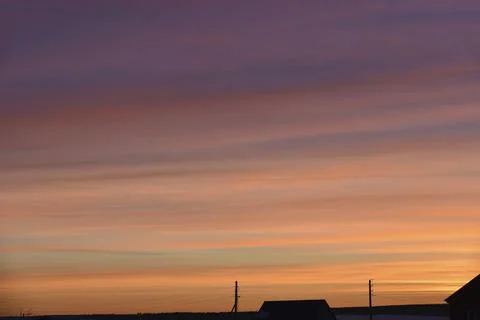 Rustic evening colorful sunset gradient in the evening Stockfoto's