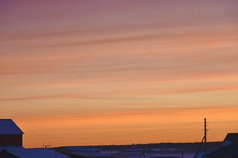 Rustic evening colorful sunset gradient in the evening Stock Photos