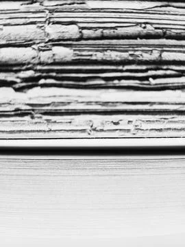 Rustic exposed book binding background Fotos de archivo