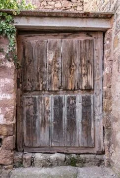 Rustic extreme aged door Stock Photos