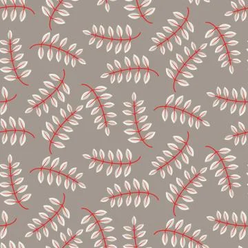 Rustic fall leaves seamless pattern. Stock Illustration