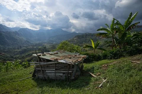 Rustic farm shack Stock Photos