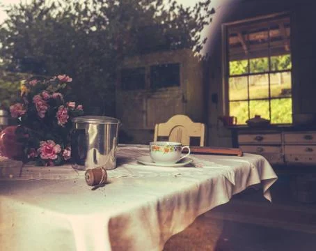 Rustic Farmhouse Kitchen Stock Photos