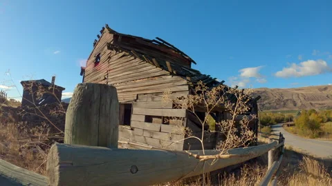 Rustic Fence and Haynes Ranch House Osoyoos Canada 4K UHD Stock Footage 339371745