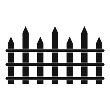 Rustic fence icon, simple style Ilustración de archivo