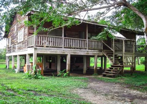 Rustic field house in Belize Stock Photos