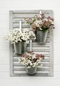 Rustic floral decoration Stock Photos