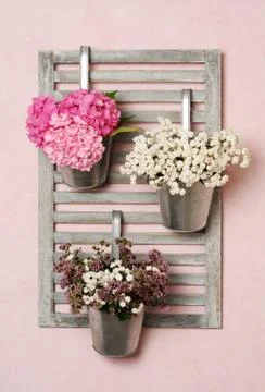 Rustic floral decoration Stock Photos