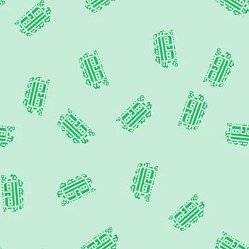 Rustic forest mobile home glyph vector seamless pattern Illustrazione stock