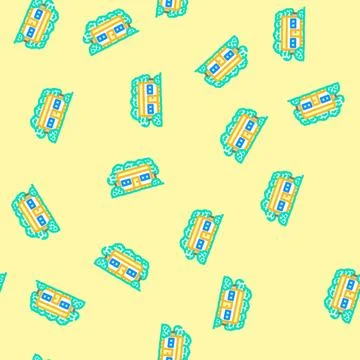 Rustic forest mobile home vector seamless pattern Illustrazione stock