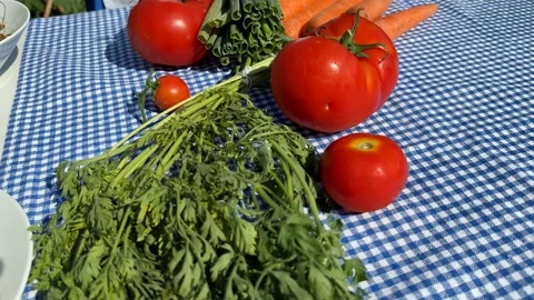 Rustic Fresh Produce Stock Footage 313364255