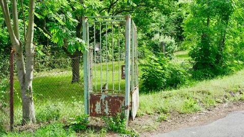 Rustic Gate in Cernovice, Brno Stock Photos