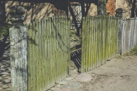 Rustic gate of homestead Stock Photos