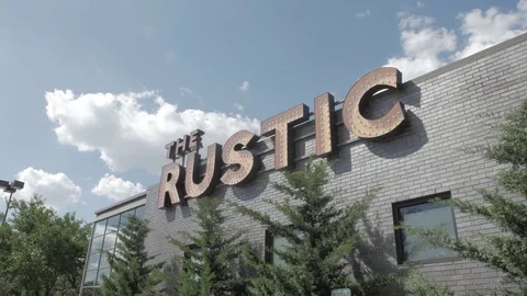 The Rustic Gimbal Movement of Venue Front Stock Footage 82284730