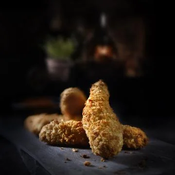 Rustic Grilled Chicken Dippers Foto stock