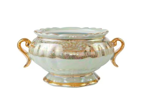 Rustic handmade pot isolated Stock Photos