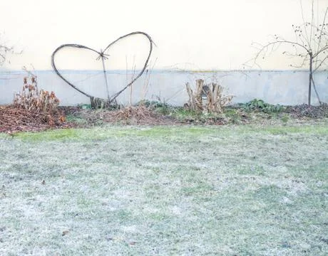 Rustic heart on wall Stock Photos