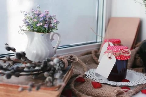 Rustic homemade jam Foto stock