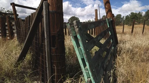 Rustic Horse Corral c/u Stock Footage 108457989