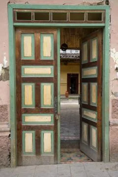 Rustic house door Stock Photos