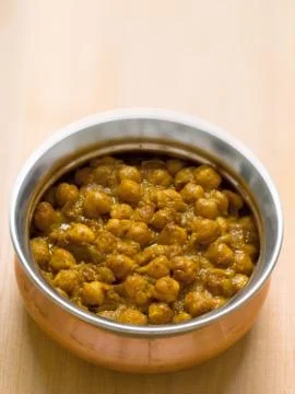 Rustic indian chickpea curry Stock Photos