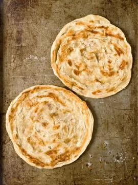 Rustic indian roti prata Stock Photos