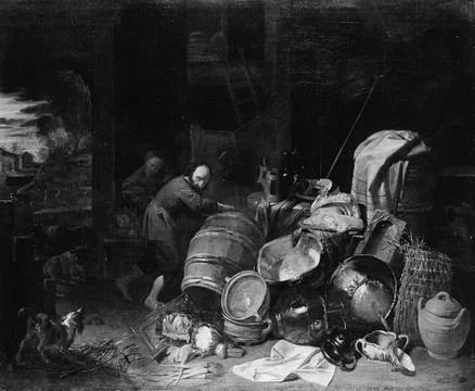 Rustic Interior David Ryckaert III Flemish. Rustic Interior  437591 Illustrazione stock