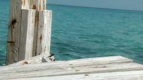 Rustic Island Dock Stock Footage 457934