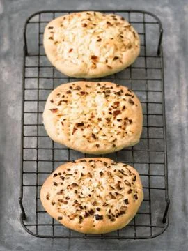 Rustic italian onion bread Stock Photos