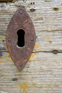 Rustic key whole Stock Photos