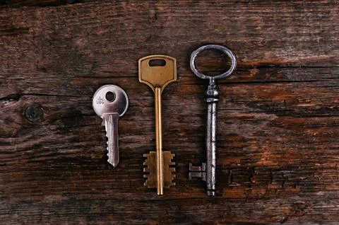 Rustic keys Stock Photos