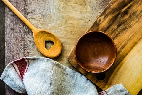 Rustic kitchen cooking stuff Stock-Fotos