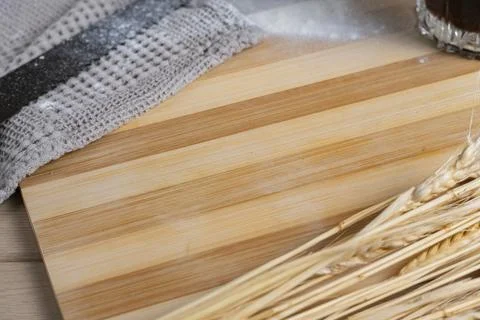 Rustic Kitchen Scene with Kvass and Wheat Stock Photos