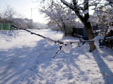 Rustic landscape, winter Stock Photos