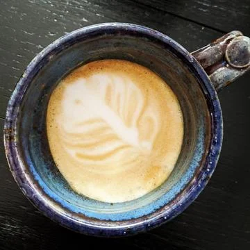 Rustic Latte Art Stock Photos