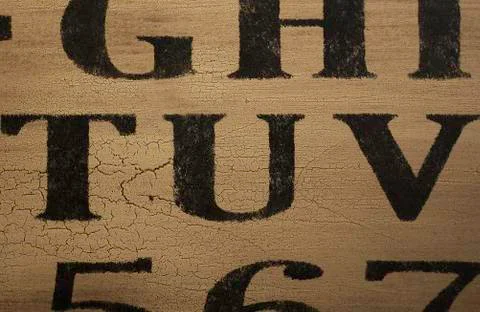 Rustic Letters and Numbers Stock Photos