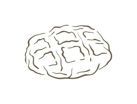 A Rustic Loaf Of Scored Rye Or Wholemeal Country Bread Vector Illustration イラスト素材