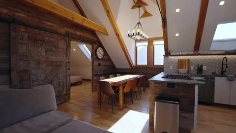 Rustic Loft Real-estate (4k) Video stock 168370529