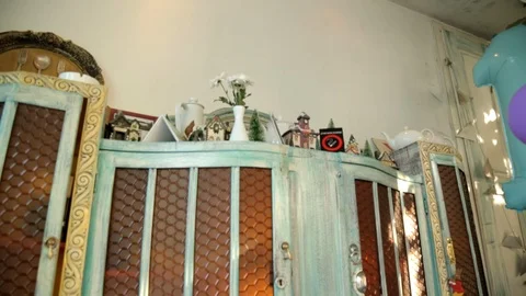 Rustic looking cabinet 스톡 동영상 96618859