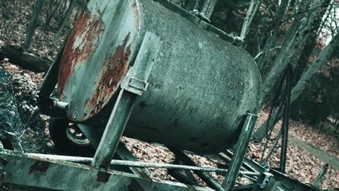 Rustic-looking water tank Stock Footage 261069123