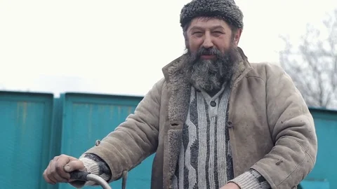 A rustic man with a beard Stock Footage 79784811