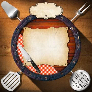 Rustic menu background Stock Illustration